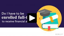 Do I have to be enrolled full-time to receive financial aid?