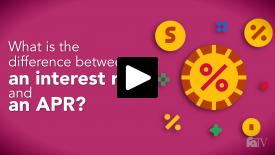 What is the difference between an interest rate and an APR?